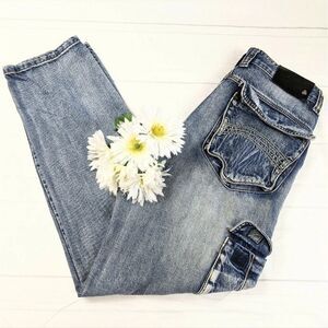 Play Bigg Jeans Men's Cargo Flap Pocket Wash Out Hip Hop Denim ShortsSize 32 NWT